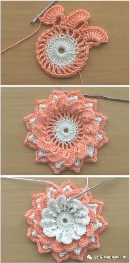 针织作品 45个时尚的钩针三维花卉设计图案